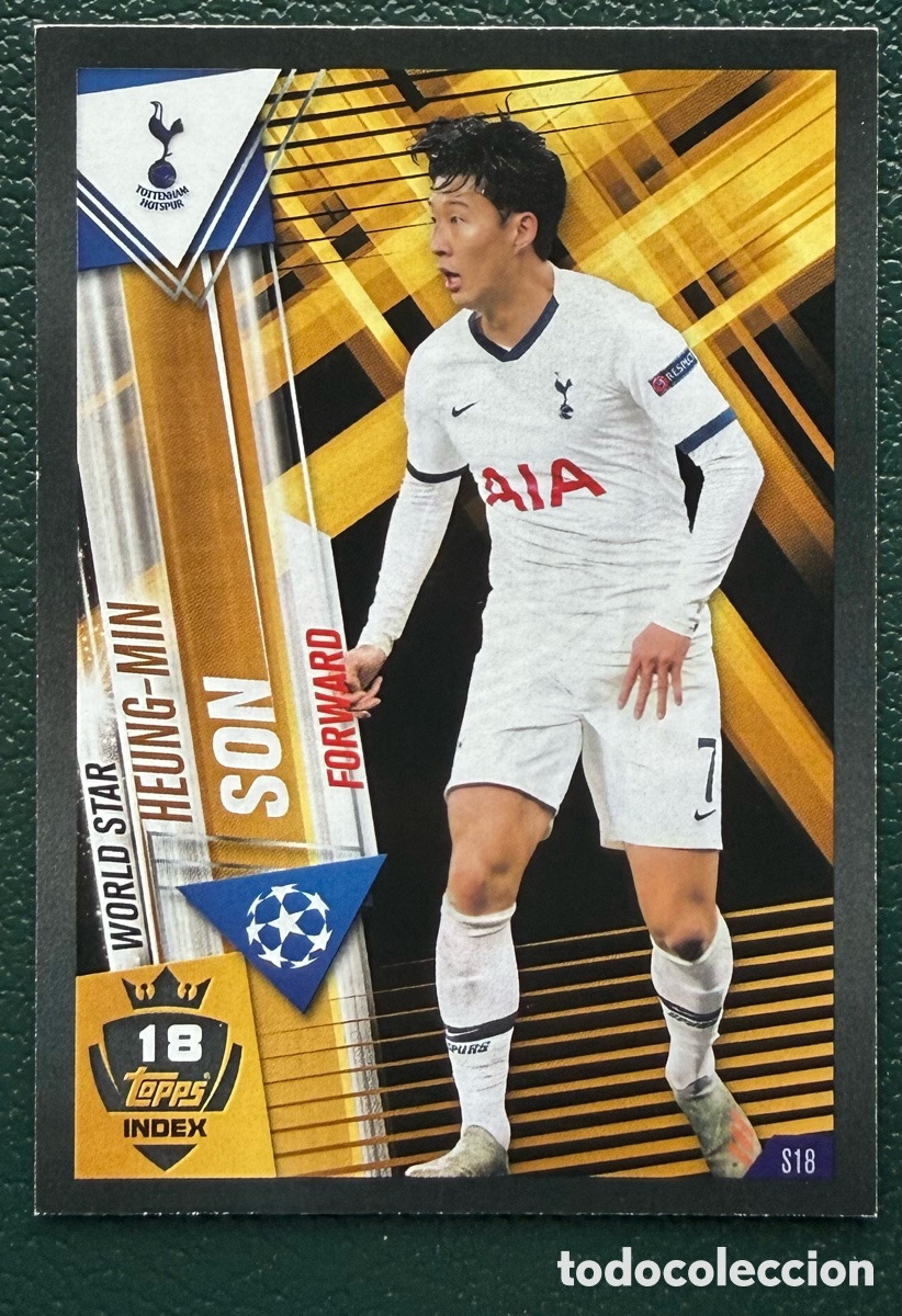 Football Stickers: S18 HEUNG MIN SON TOTTENHAM HOTSPUR FC FICHAS ALBUM MATCH ATTAX 101 TOPPS 2019 2020 19 20