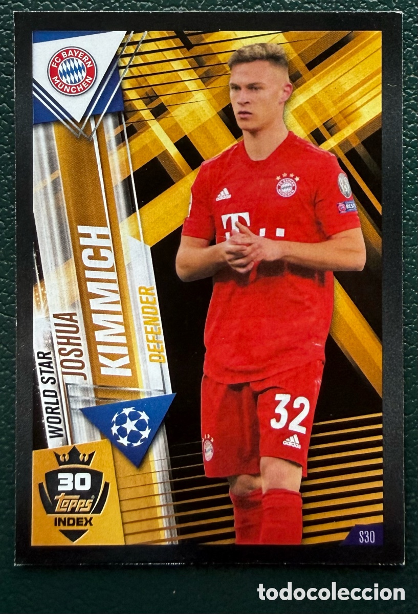 Football Stickers: S30 JOSHUA KIMMICH FC BAYERN MUNICH FICHAS ALBUM MATCH ATTAX 101 TOPPS 2019 2020 19 20