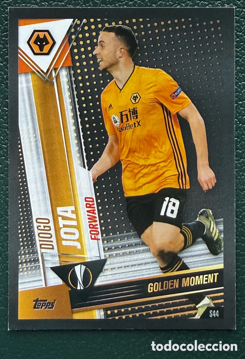 Football Stickers: S44 DIOGO JOTA WOLVERHAMPTON WANDERERS FICHAS ALBUM MATCH ATTAX 101 TOPPS 2019 2020 19 20
