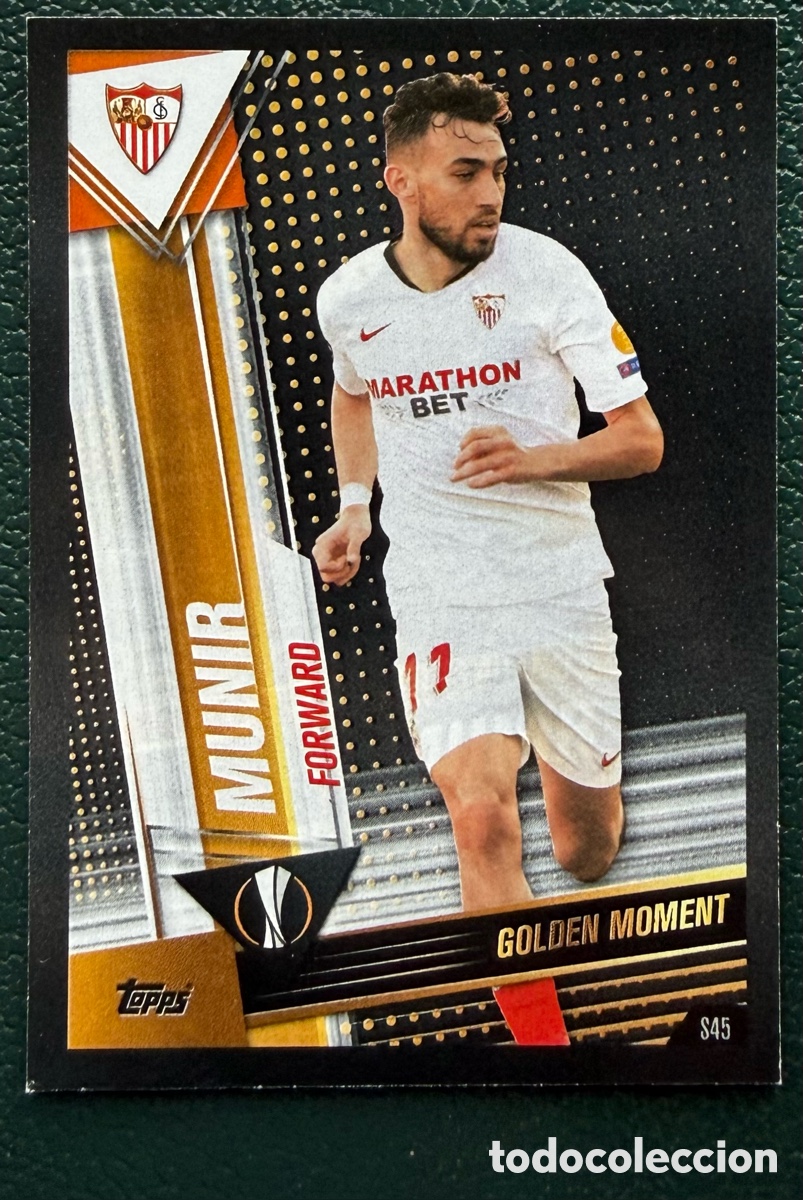 Football Stickers: S45 MUNIR SEVILLA FC FICHAS ALBUM MATCH ATTAX 101 TOPPS 2019 2020 19 20