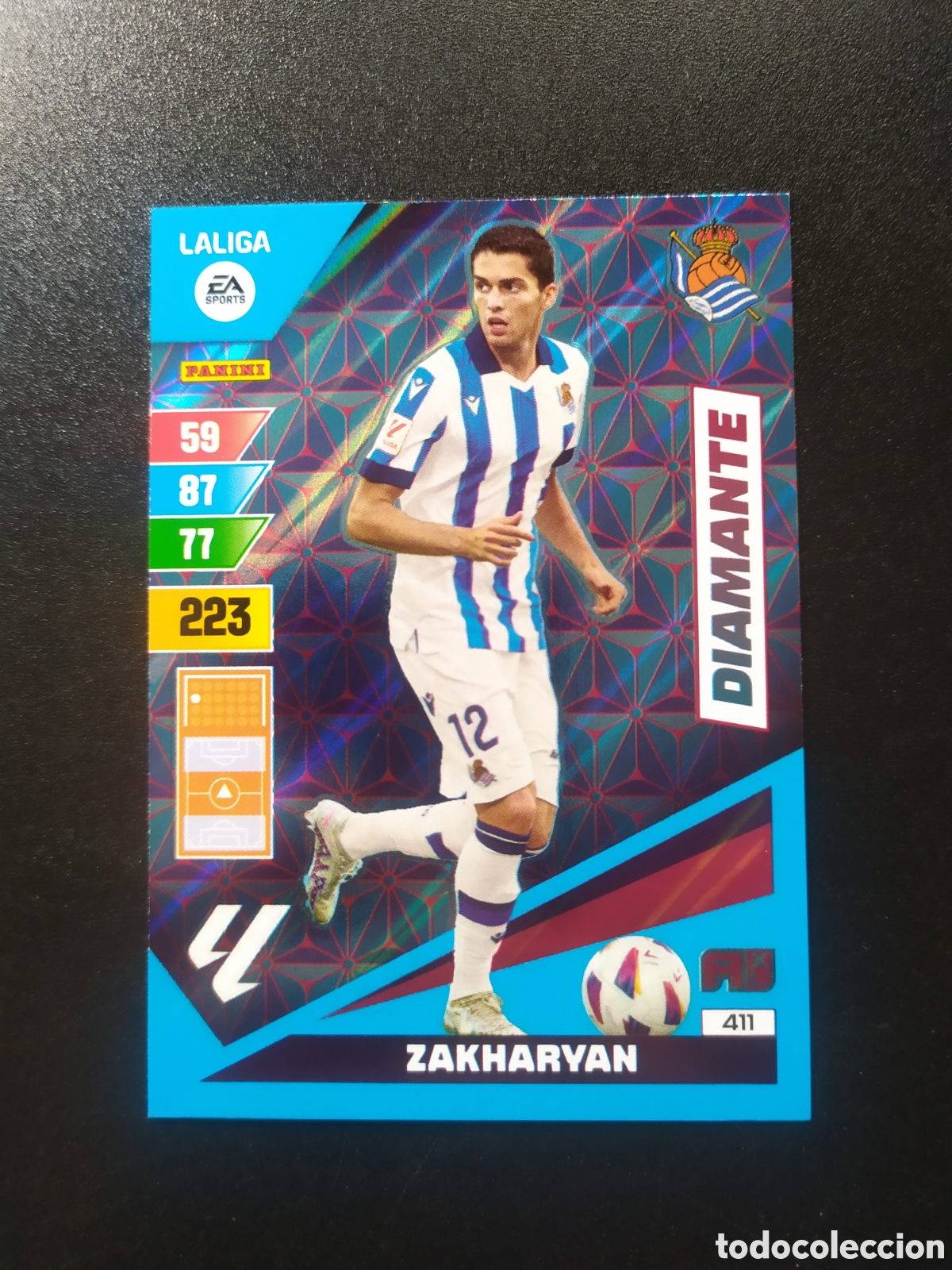 Cromos de F&uacute;tbol: Adrenalyn 2023 2024 23 24 panini Zakharyan diamante n&deg; 411 Real Sociedad