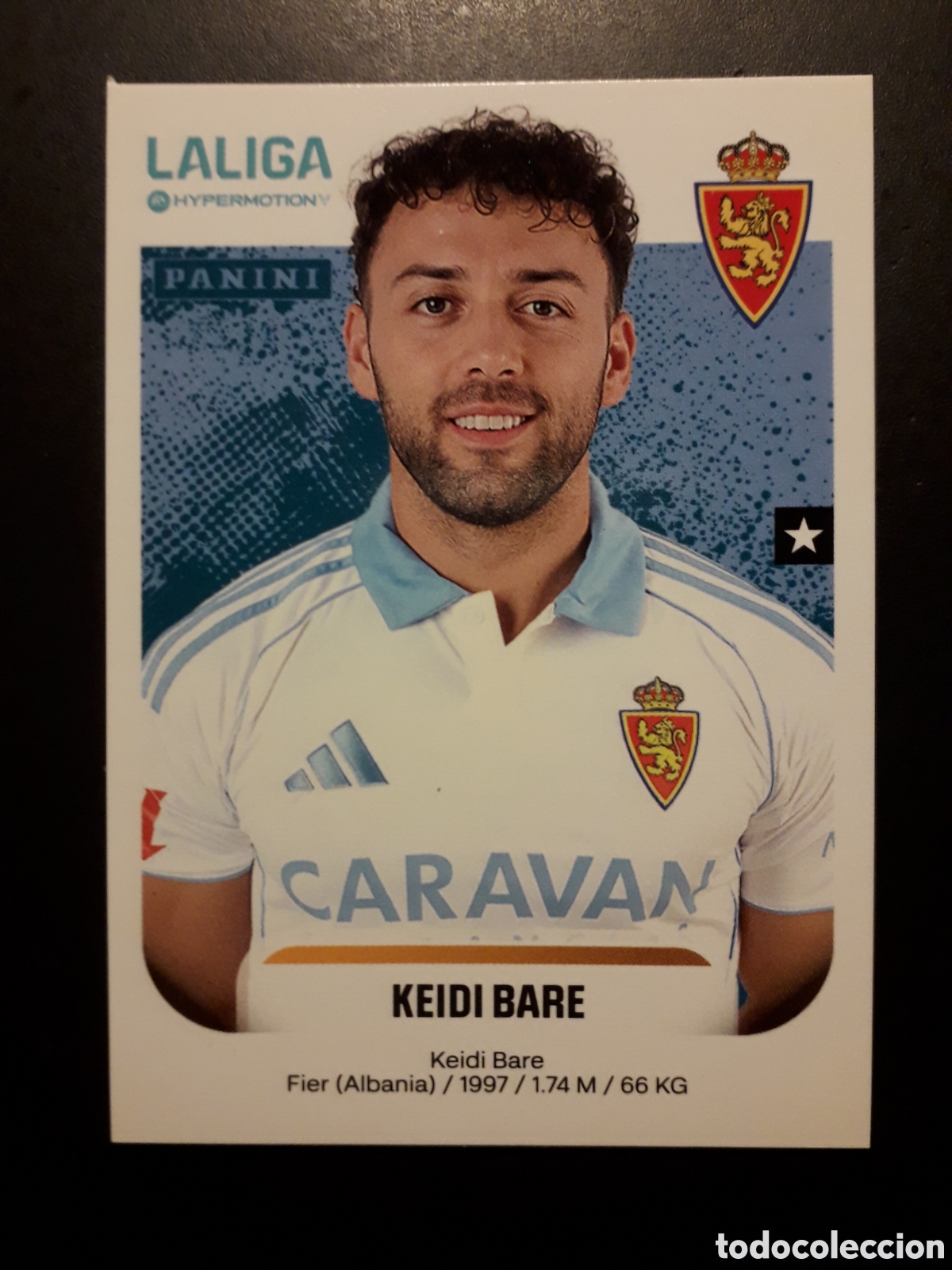 Cromos de F&uacute;tbol: KEIDI BARE ZARAGOZA N&deg; 410 LALIGA HYPERMOTION 25 26 2025 2026 PANINI SIN PEGAR PEDIDO M&Iacute;NIMO 3&euro;