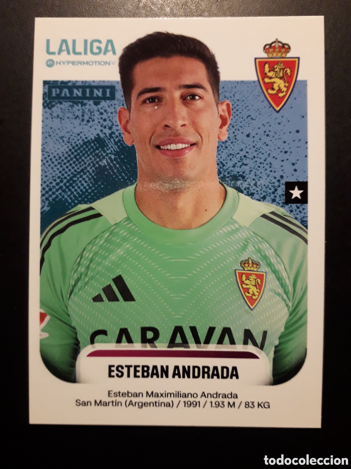 Cromos de F&uacute;tbol: ESTEBAN ANDRADA ZARAGOZA N&deg; 403 LALIGA HYPERMOTION 25 26 2025 2026 PANINI SIN PEGAR PEDIDO M&Iacute;NIMO 3&euro;