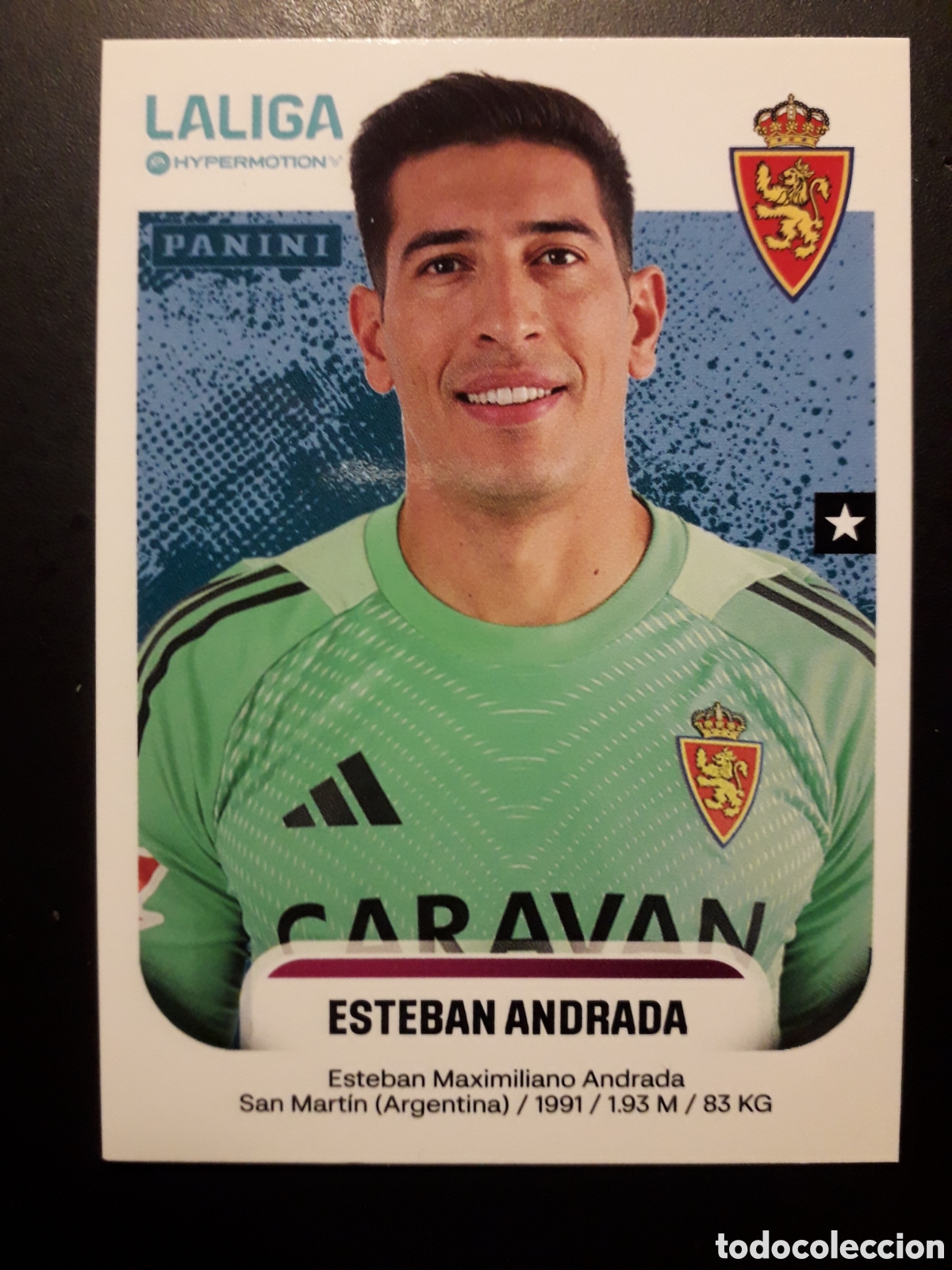 Cromos de F&uacute;tbol: ESTEBAN ANDRADA ZARAGOZA N&deg; 403 LALIGA HYPERMOTION 25 26 2025 2026 PANINI SIN PEGAR PEDIDO M&Iacute;NIMO 3&euro;