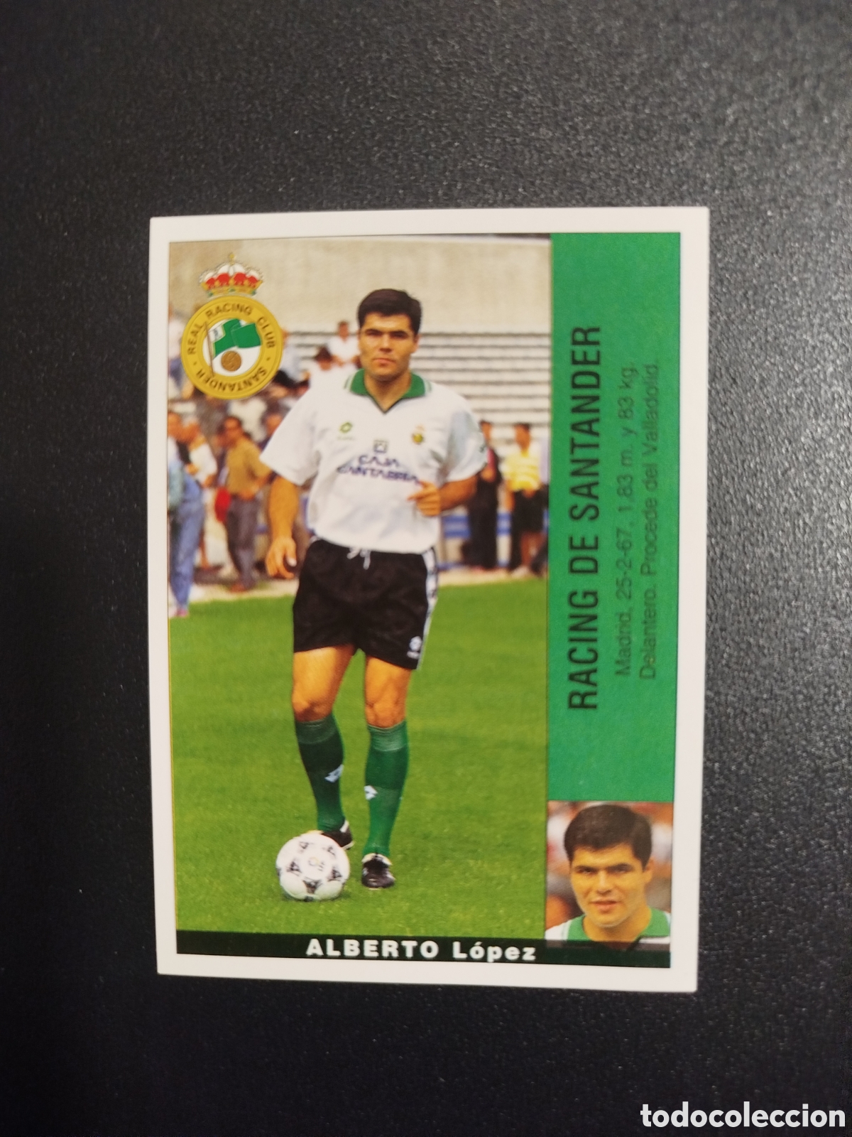 Cromos de F&uacute;tbol: COLOCA CROMO ALBERTO RACING DE SANTANDER SUSTITUYE PANINI LIGA 1995 95 96 NUNCA PEGADO SIN PEGAR