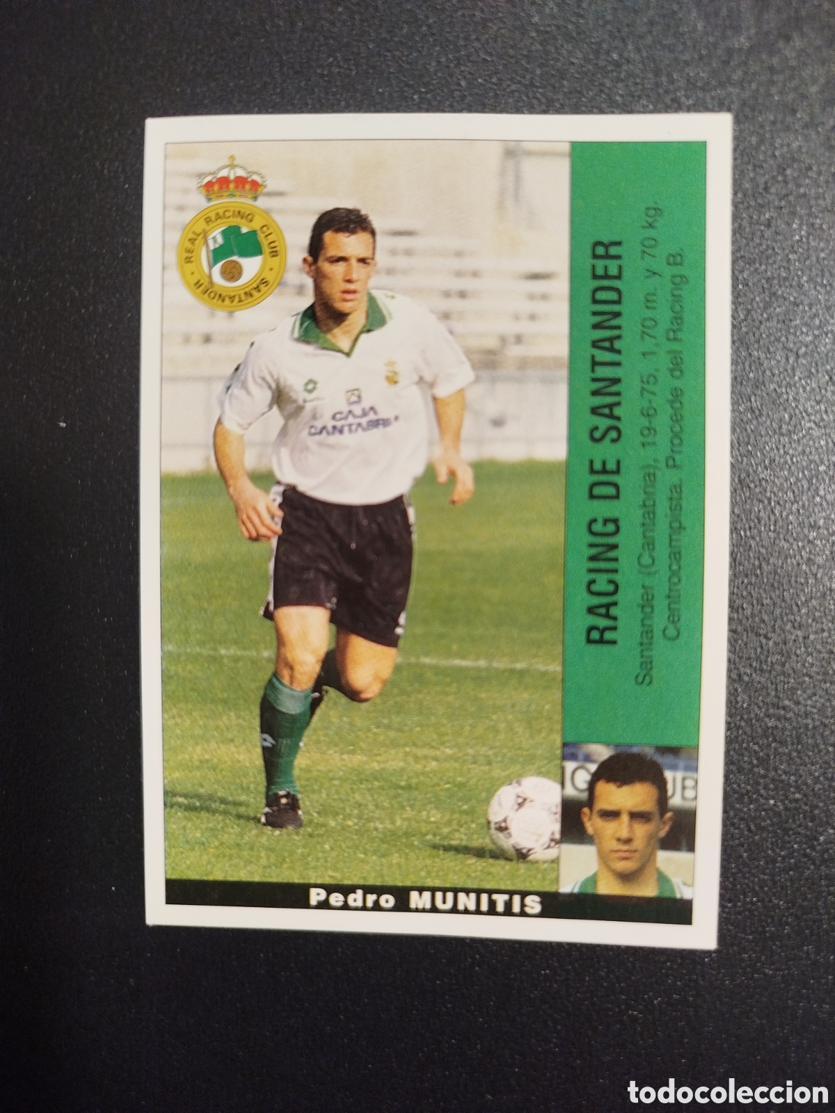 Cromos de F&uacute;tbol: COLOCA CROMO MUNITIS RACING DE SANTANDER SUSTITUYE PANINI LIGA 1995 95 96 NUNCA PEGADO SIN PEGAR