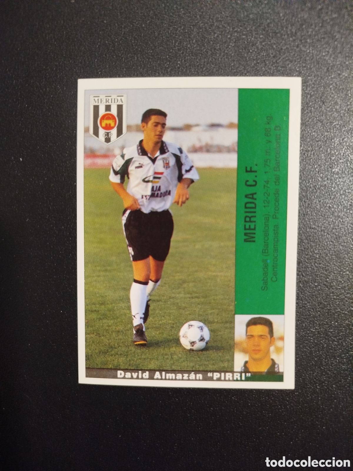 Cromos de F&uacute;tbol: COLOCA CROMO PIRRI M&Eacute;RIDA SUSTITUYE PANINI LIGA 1995 95 96 NUNCA PEGADO SIN PEGAR