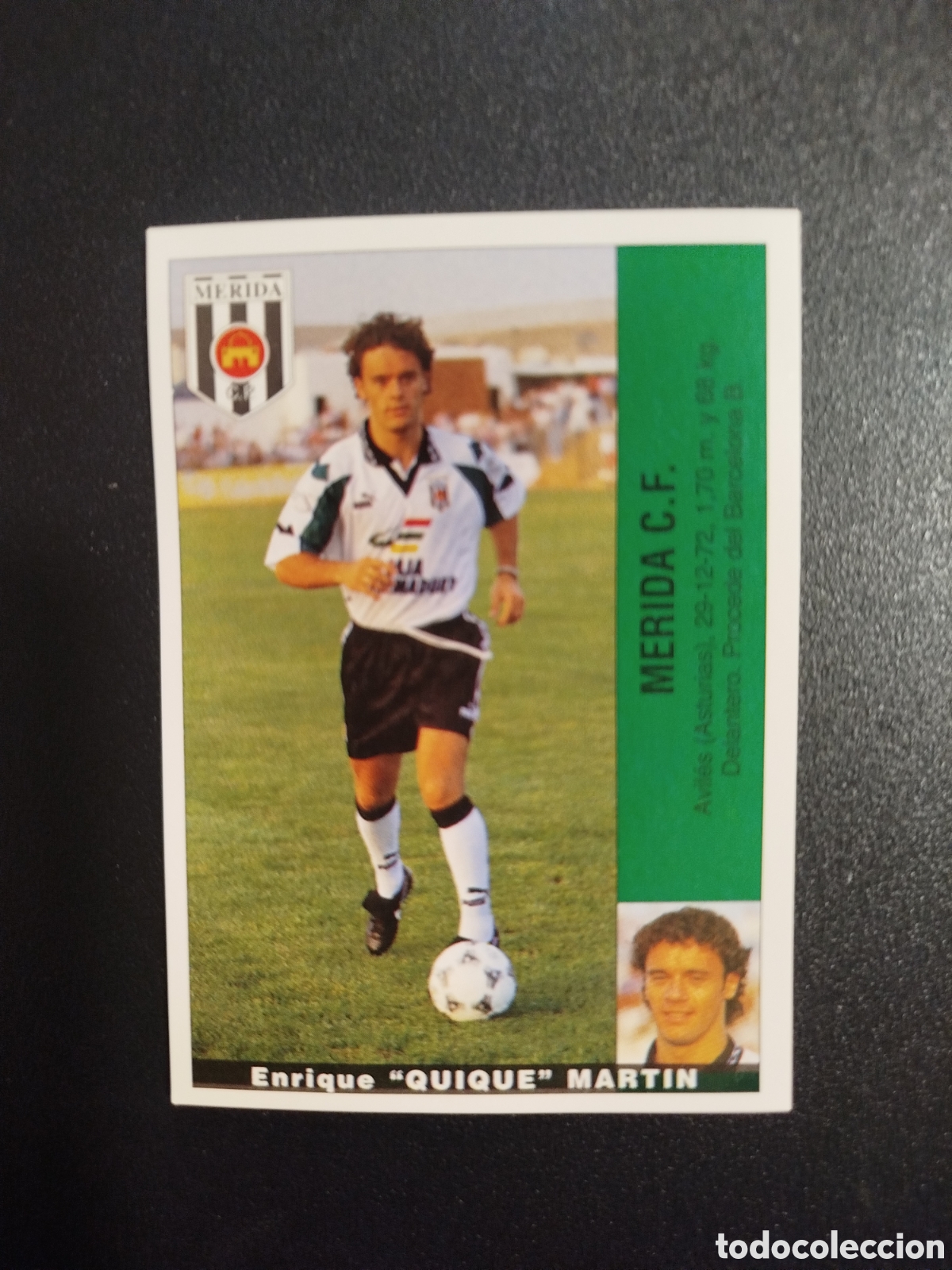 Cromos de F&uacute;tbol: COLOCA CROMO QUIQUE MARTIN MERIDA SUSTITUYE PANINI LIGA 1995 95 96 NUNCA PEGADO SIN PEGAR