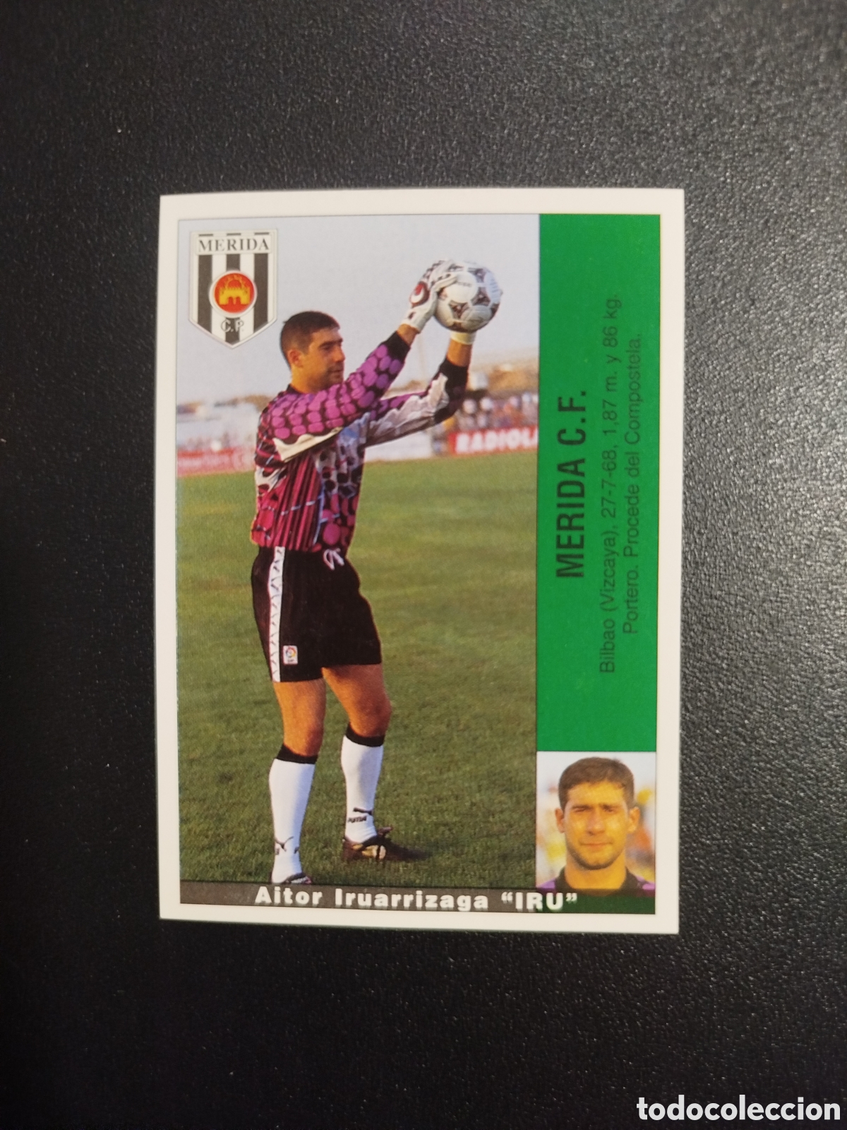 Cromos de F&uacute;tbol: COLOCA CROMO IRU M&Eacute;RIDA SUSTITUYE PANINI LIGA 1995 95 96 NUNCA PEGADO SIN PEGAR
