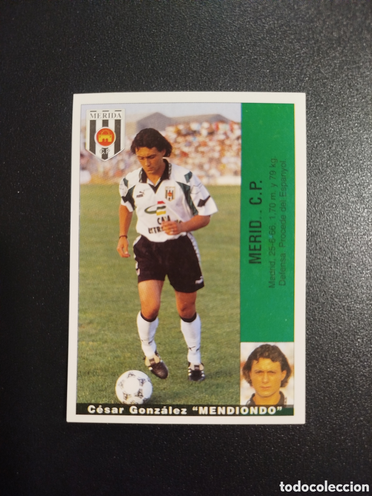Cromos de F&uacute;tbol: COLOCA CROMO MENDIONDO M&Eacute;RIDA SUSTITUYE PANINI LIGA 1995 95 96 NUNCA PEGADO SIN PEGAR