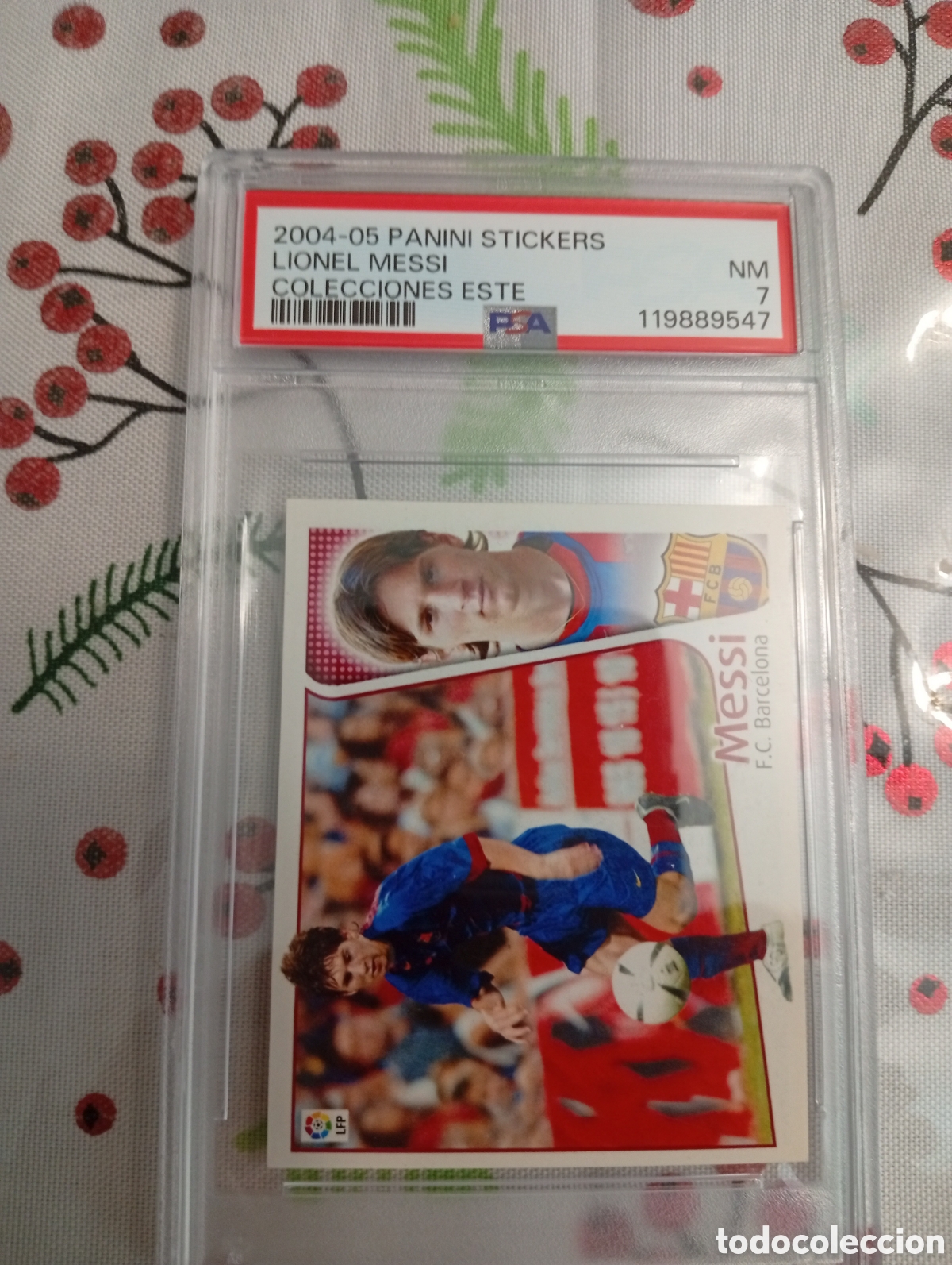 Cromos de F&uacute;tbol: Messi liga este PSA 7 rookie