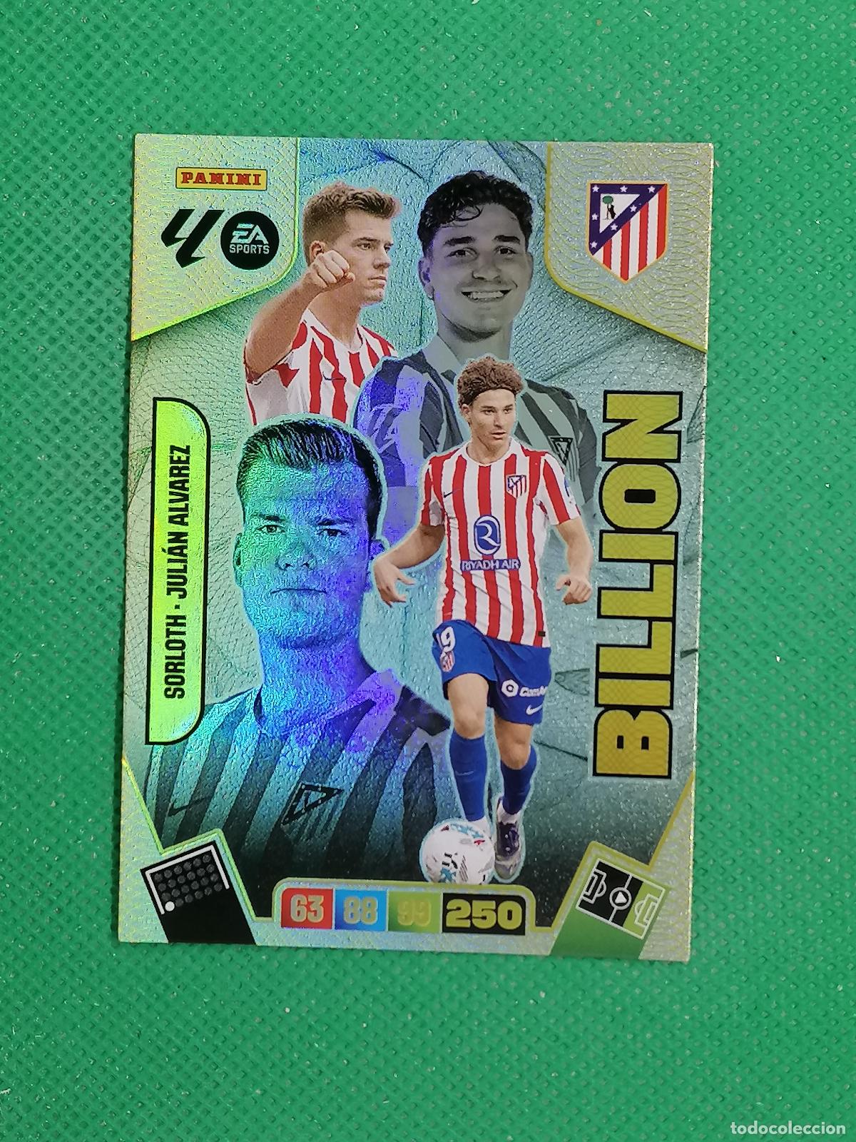 Cromos de F&uacute;tbol: SORLOTH JULIAN ALVAREZ ATLETICO MADRID CELTA BILLION ⚽ PANINI LIGA ADRENALYN XL 2025 2026 25 26 ⚽