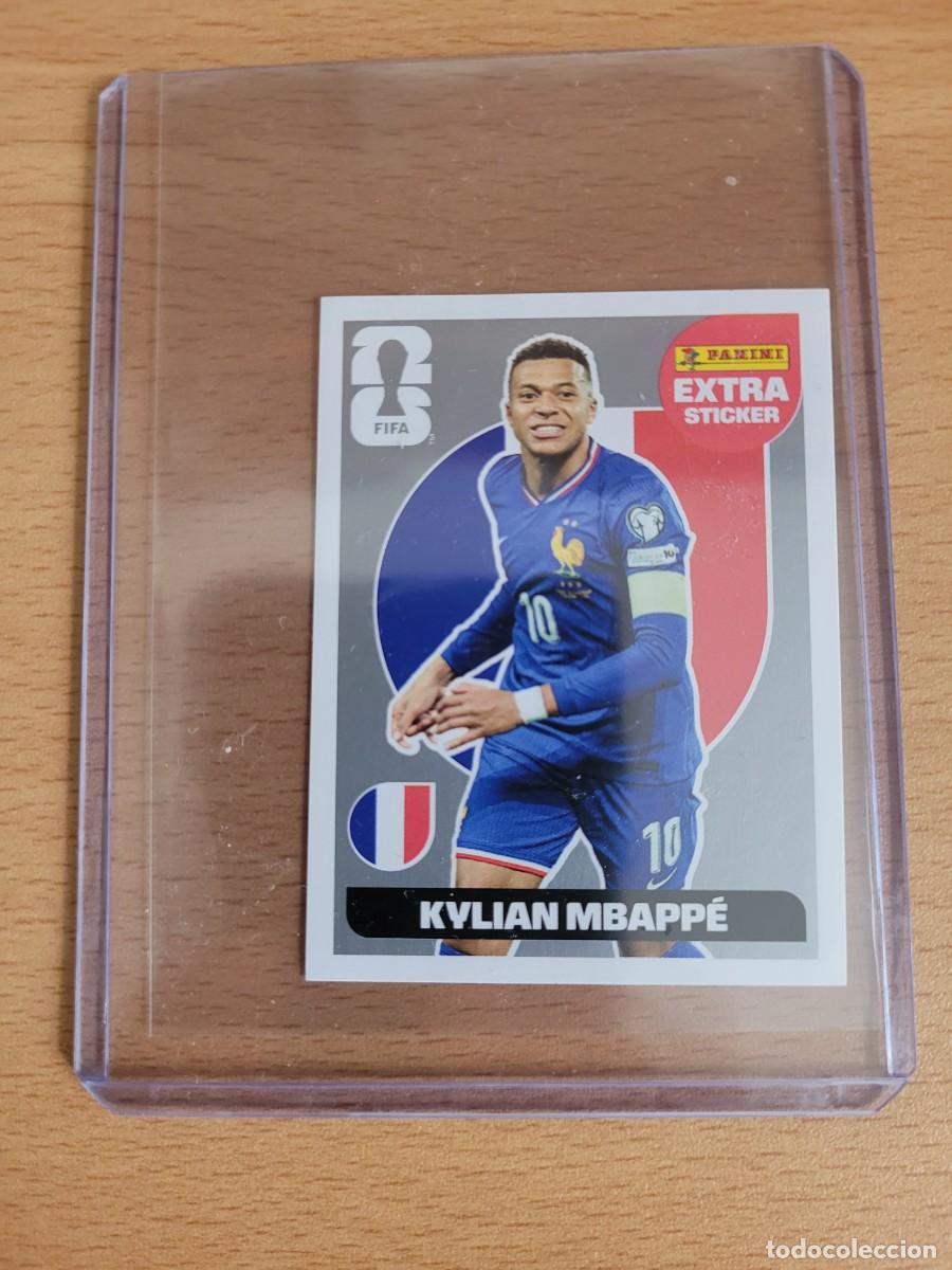 Cromos de F&uacute;tbol: KYLIAN MBAPP&Eacute; VERSI&Oacute;N PLATA PANINI EXTRA STICKER WORLD CUP 2026 MUNDIAL