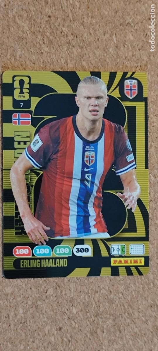 Cromos de F&uacute;tbol: ADRENALYN XL FIFA WORLD CUP 2026 CARD GOLDEN BALLER HAALAND NORUEGA # PANINI