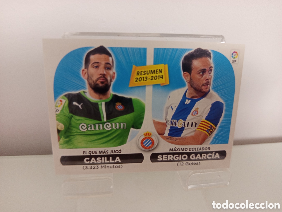 Cromos de F&uacute;tbol: ❇️ CROMO ⚽ CASILLA SERGIO GARC&Iacute;A RESUMEN 2013 2014 ESPA&Ntilde;OL 14 15 2014 2015 ESTE PANINI SIN PEGAR ❇️