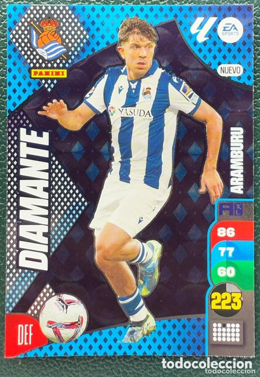 Cromos de F&uacute;tbol: ARAMBURU REAL SOCIEDAD NUEVO DIAMANTE FICHAS ALBUM ADRENALYN XL 2024 2025 24 25