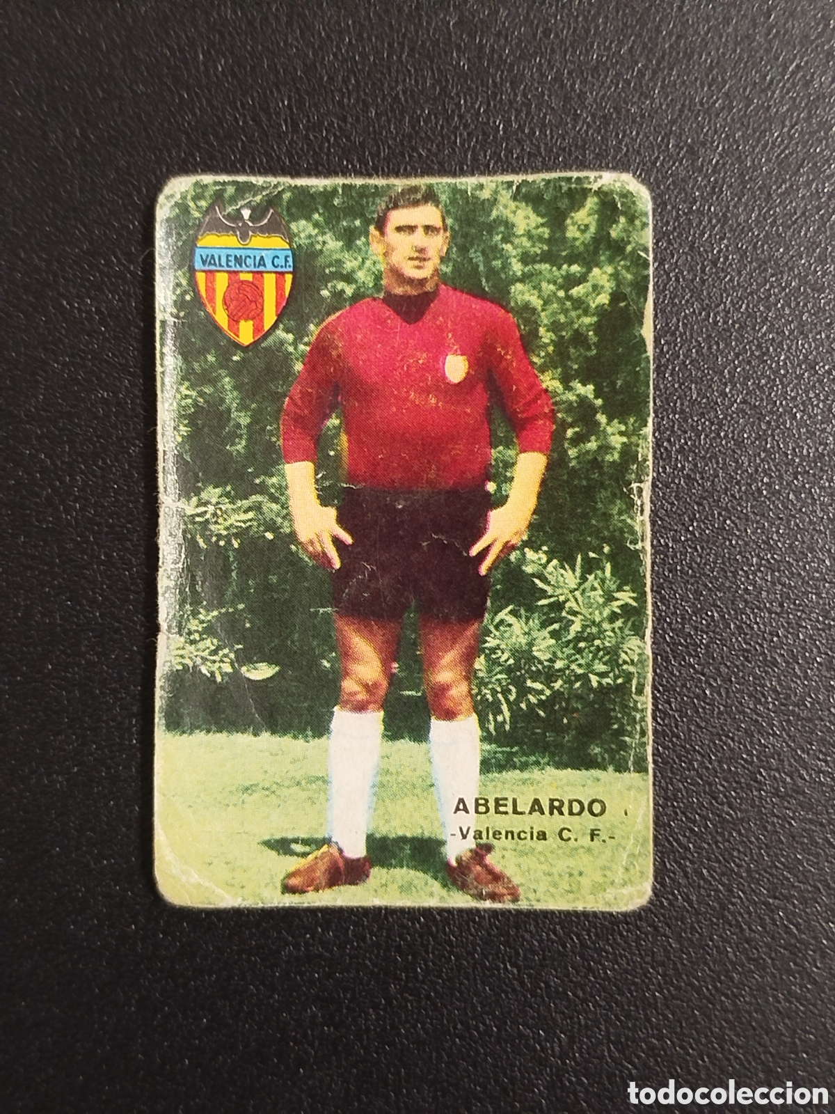 Cromos de F&uacute;tbol: CROMO FHER DISGRA 67 68 1967 1968 ABELARDO VALENCIA CLUB DE F&Uacute;TBOL