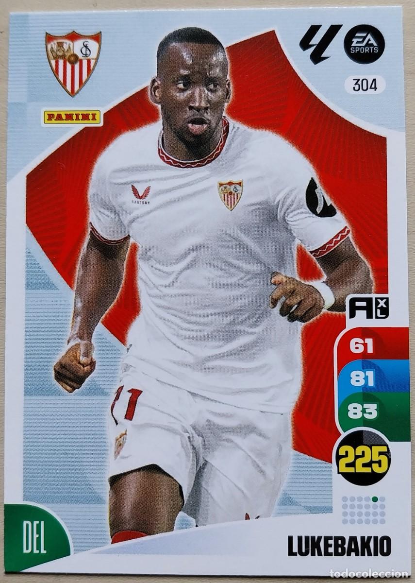 Cromos de F&uacute;tbol: 304 LUKEBAKIO SEVILLA FC FICHAS ALBUM ADRENALYN XL 2024 2025 24 25