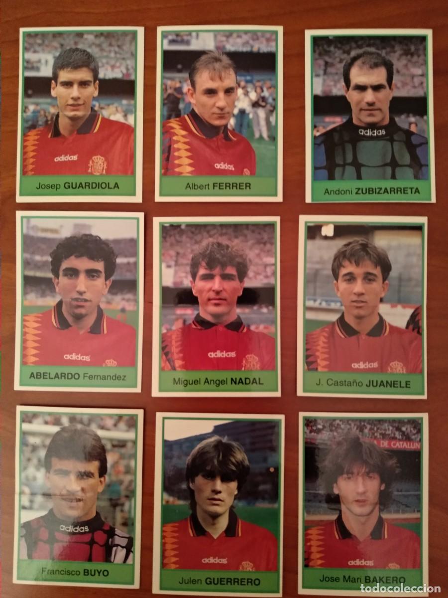 Cromos de F&uacute;tbol: LOT DE 9 CROMOS SELECCI&Oacute;N ESPA&Ntilde;OLA DE FUTBOL 1994 USA: GUARDIOLA, FERRER, ZUBIZARRETA, NADAL,BUYO ..