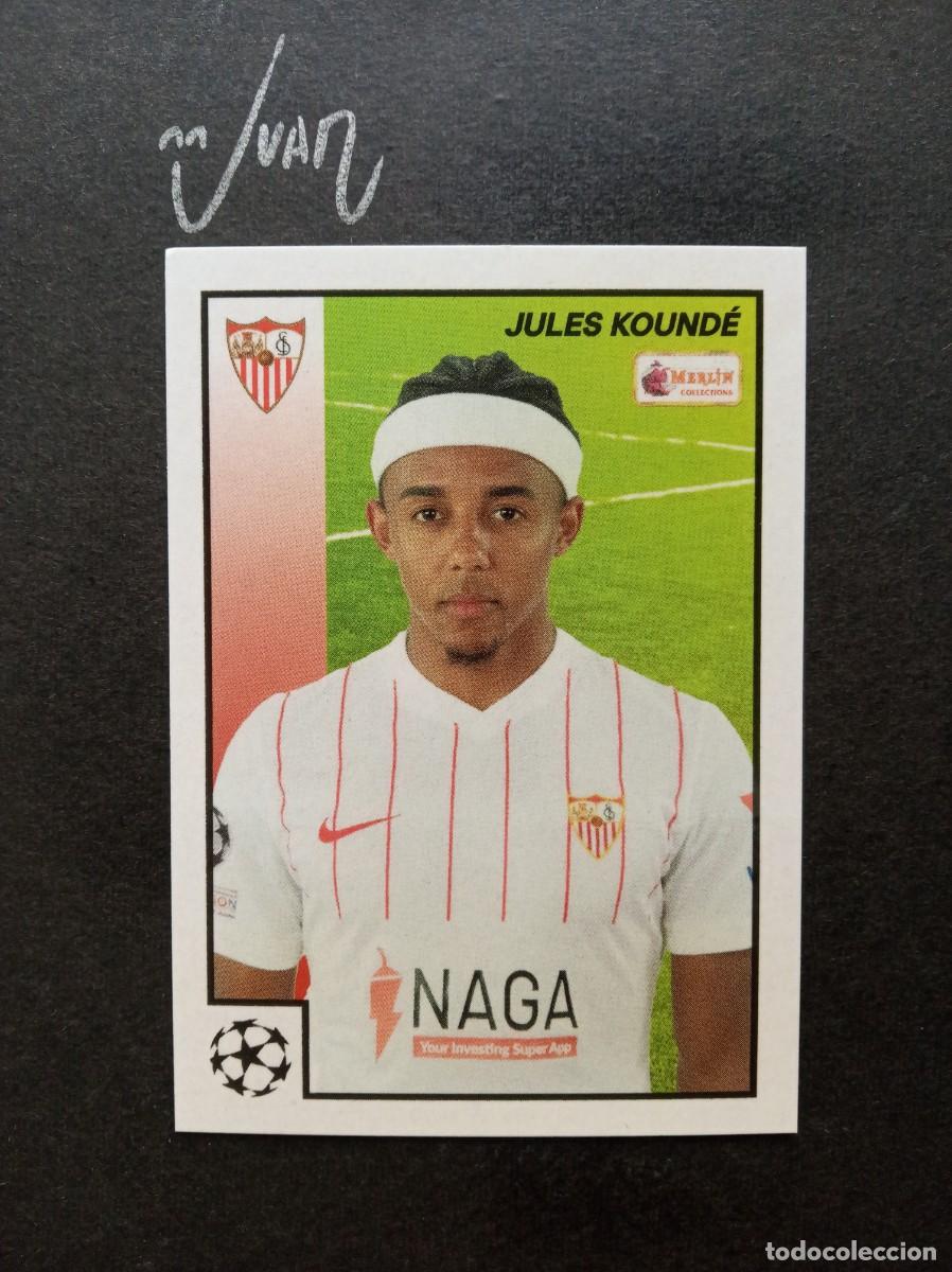 Football Stickers: N&ordm; 92 JULES KOUNDE SEVILLA FRANCIA BARCELONA ⚽ TOPPS &reg; MERLIN HERITAGE 97 2021 2022 21 22 NUEVO