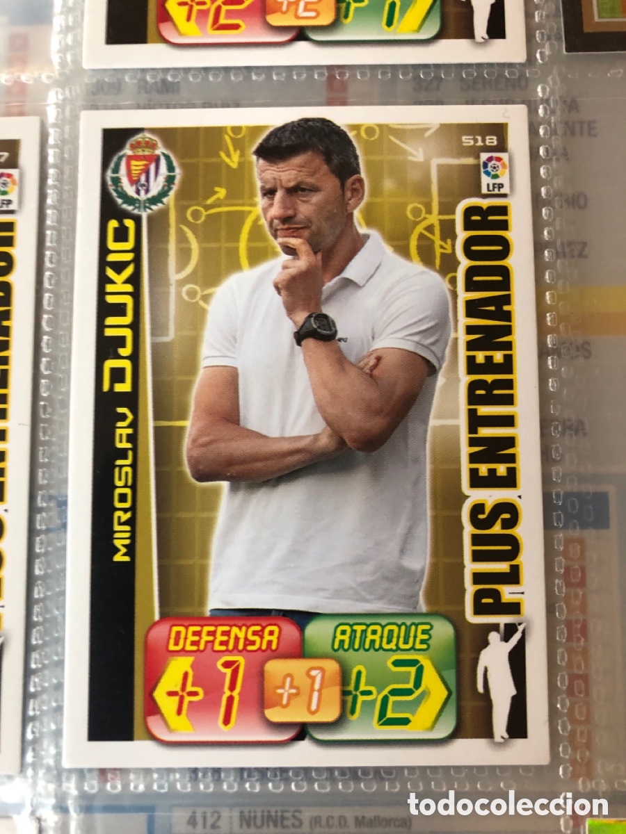 Fu&szlig;ball-Sticker: Adrenalyn 2012 2013 plus entrenador miroslav djukic 518 valencia