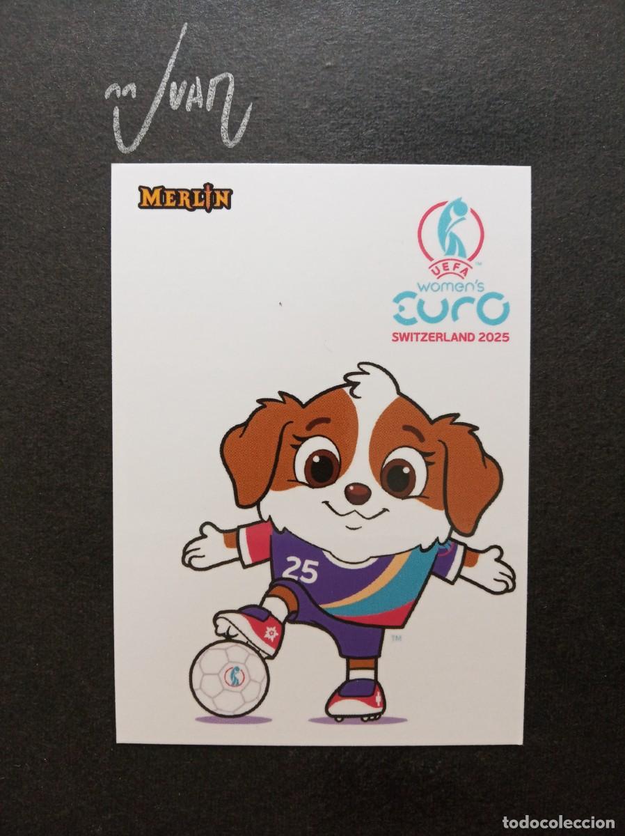 Football Stickers: MASCOTA ''MADDLI'' EURO SWITZERLAND SUIZA ⚽ TOPPS &reg; MERLIN UEFA WOMEN 2024 2025 24 25 NUEVO