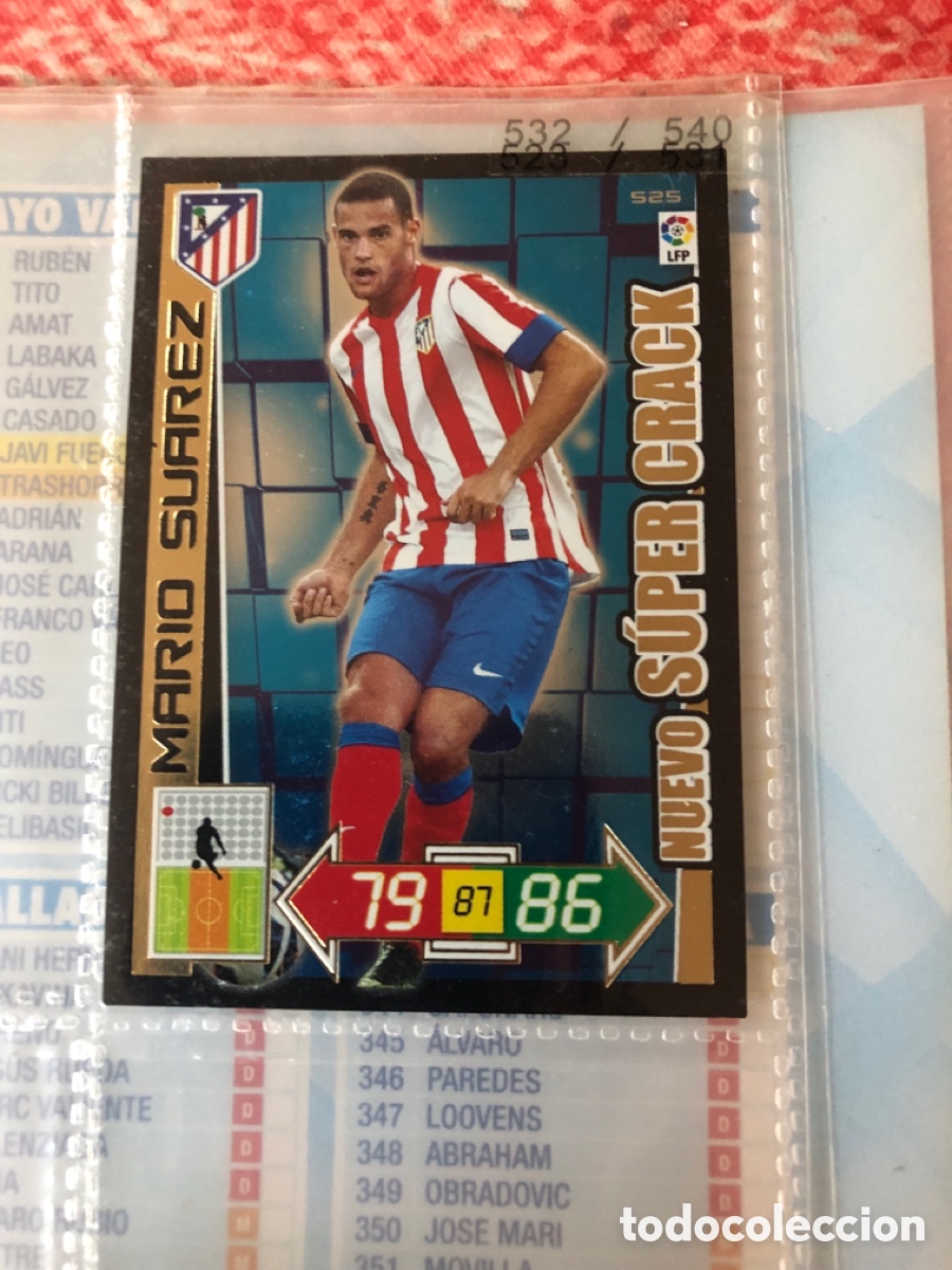 Figurine di Calcio: Adrenalyn 2012 2013 nuevo s&uacute;per crack Mario Su&aacute;rez 525 at nadrid