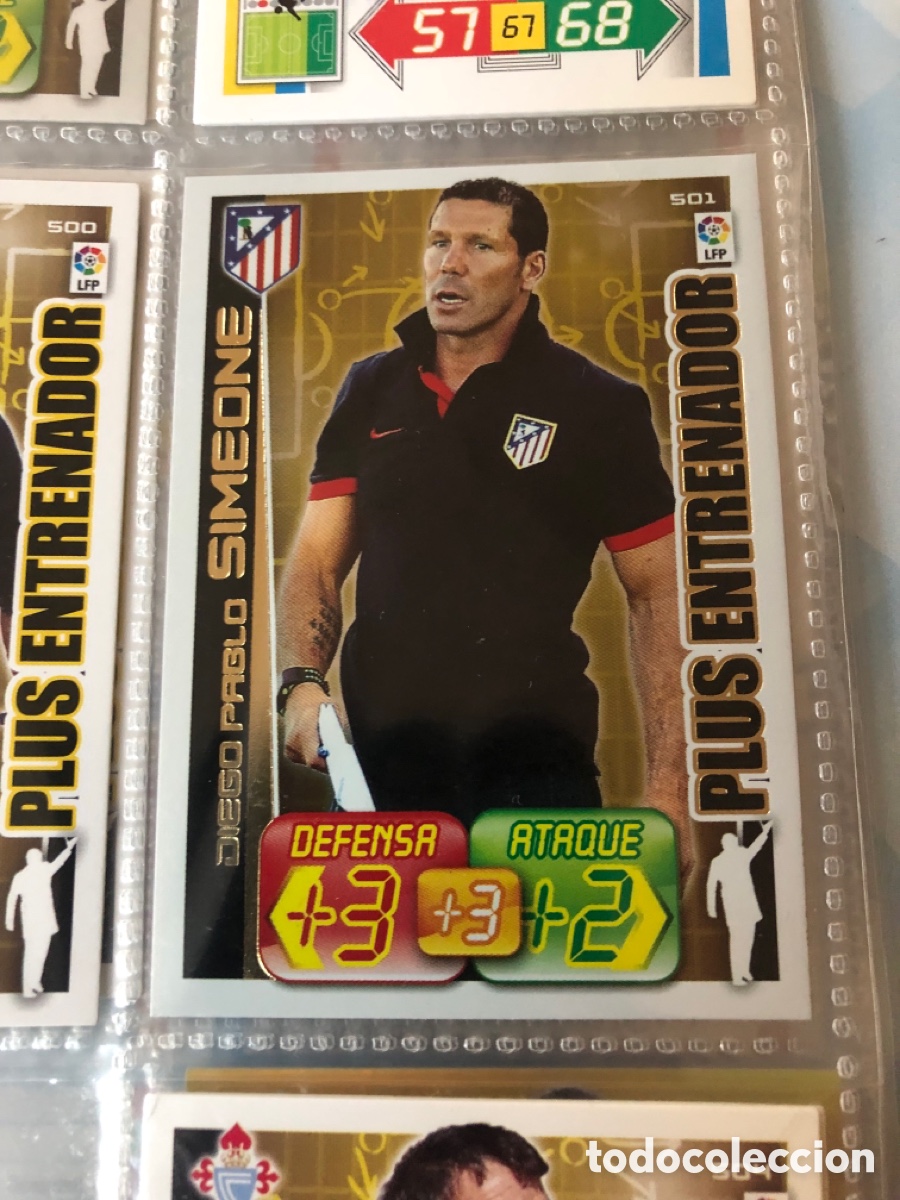 Cromos de F&uacute;tbol: Adrenalyn 2012 2013 plus entrenador Diego Pablo simeone 501 at Madrid