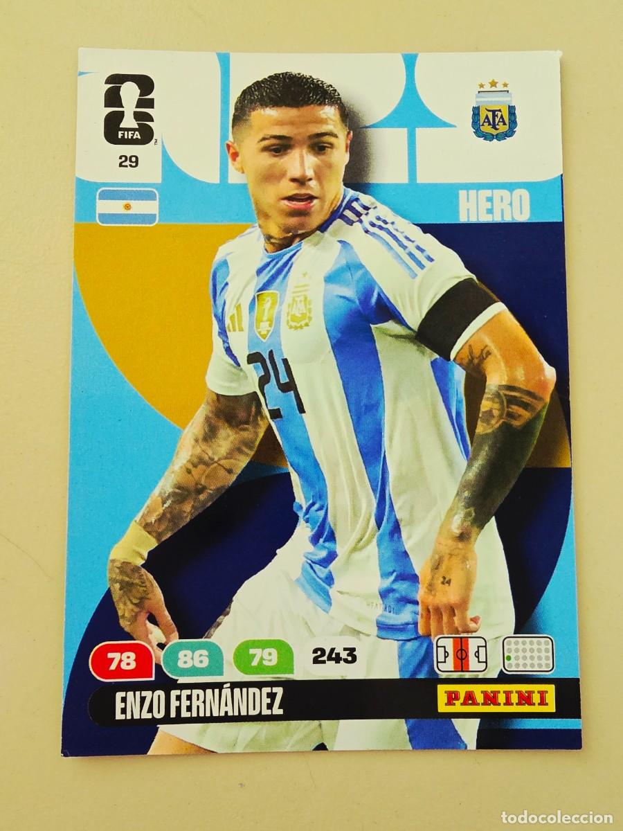 Cromos de F&uacute;tbol: 29 Enzo Fern&aacute;ndez, Hero, Argentina, Panini Adrenalyn XL Fifa World Cup 2026 Mundial 26