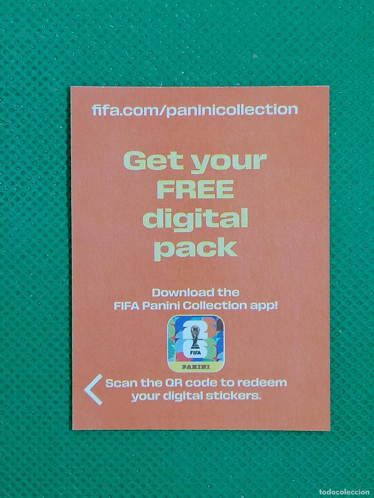 Cromos de F&uacute;tbol: CODIGO DIGITAL ONLINE FREE DIGITAL PACK SIN USAR ⚽ PANINI FIFA MUNDIAL WORLD CUP 26 2026 STICKER ⚽