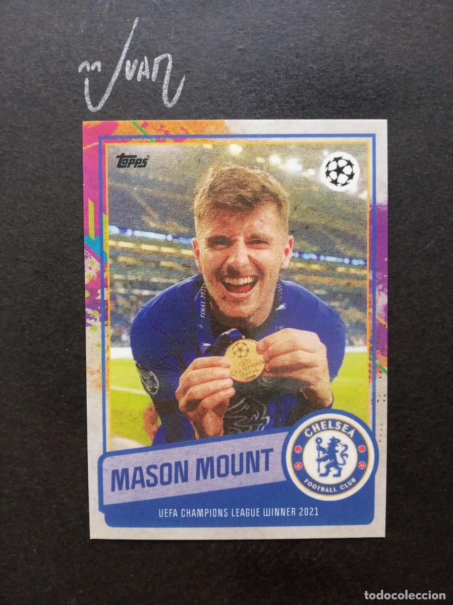 Fu&szlig;ball-Sticker: UEFA CHAMPIONS LEAGUE WINNER 2021 CHELSEA ⚽ TOPPS &reg; MASON MOUNT CURATED SET 2021 2022 21 22 NUEVO