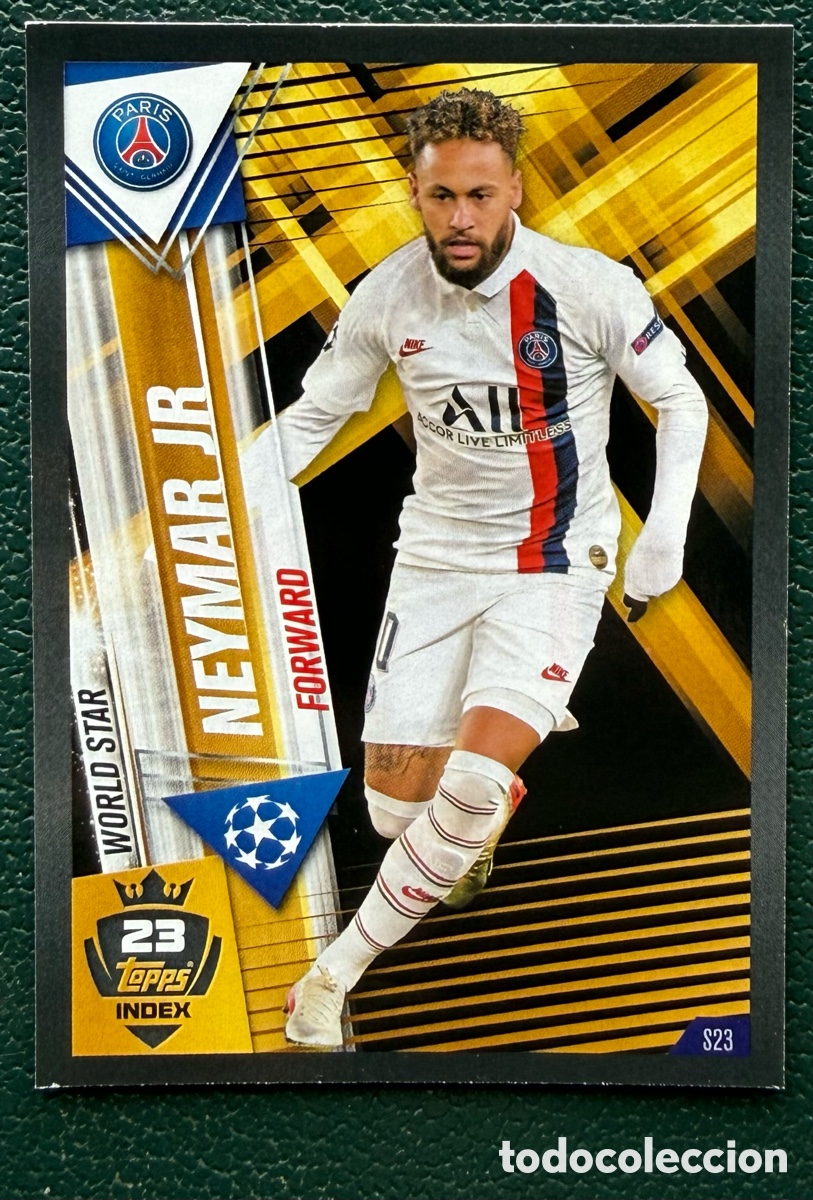 Cromos de f&uacute;tbol: S23 NEYMAR JR PARIS SAINT GERMAIN PSG FICHAS ALBUM MATCH ATTAX 101 TOPPS 2019 2020 19 20