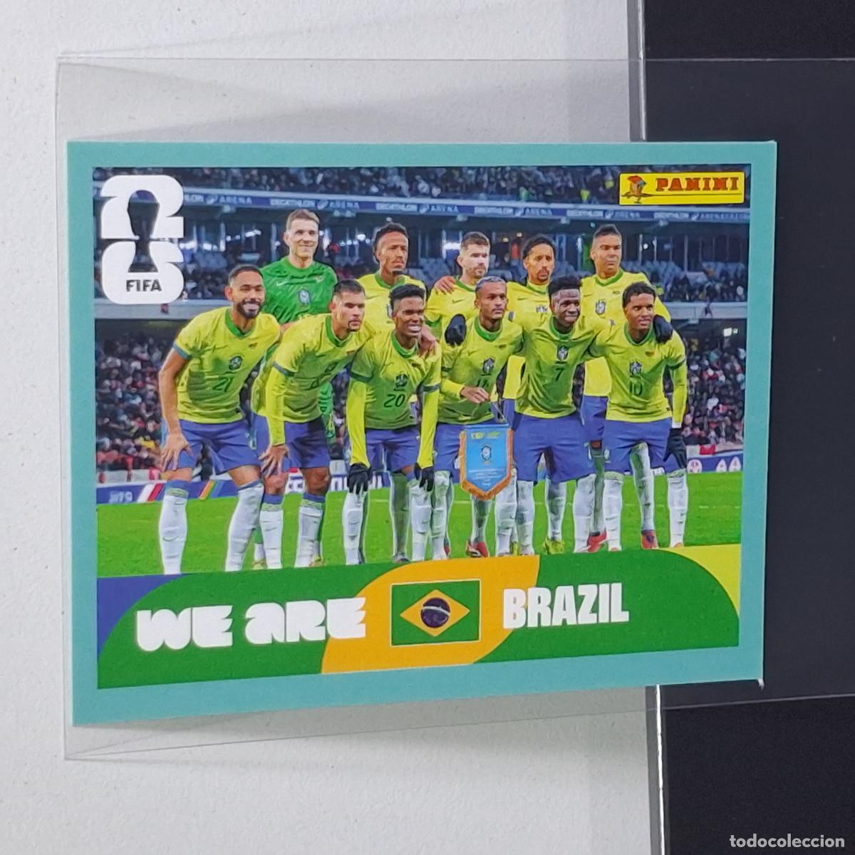 Cromos de F&uacute;tbol: A39 BRA13 TEAM PHOTO EQUIPO 13 BRAZIL BRASIL BRA MUNDIAL FIFA WORLD CUP 2026 STICKER PANINI