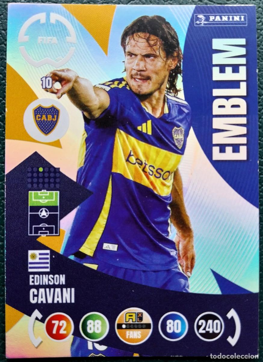 Cromos de F&uacute;tbol: 10 EDINSON CAVANI BOCA JUNIORS EMBLEM FICHAS ALBUM ADRENALYN XL FIFA CLUB WORLD CUP 2025