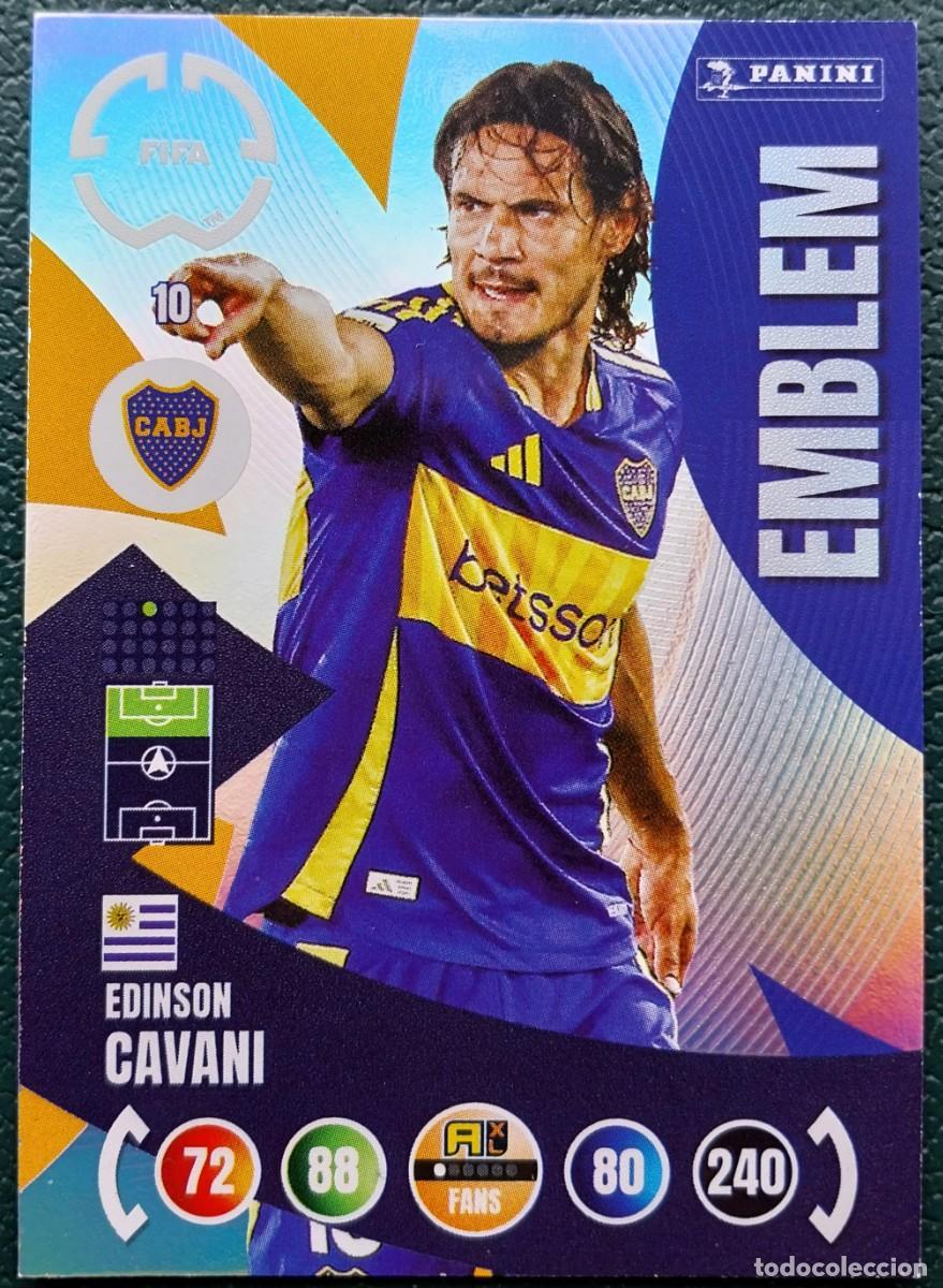 Figurine di Calcio: 10 EDINSON CAVANI BOCA JUNIORS EMBLEM FICHAS ALBUM ADRENALYN XL FIFA CLUB WORLD CUP 2025