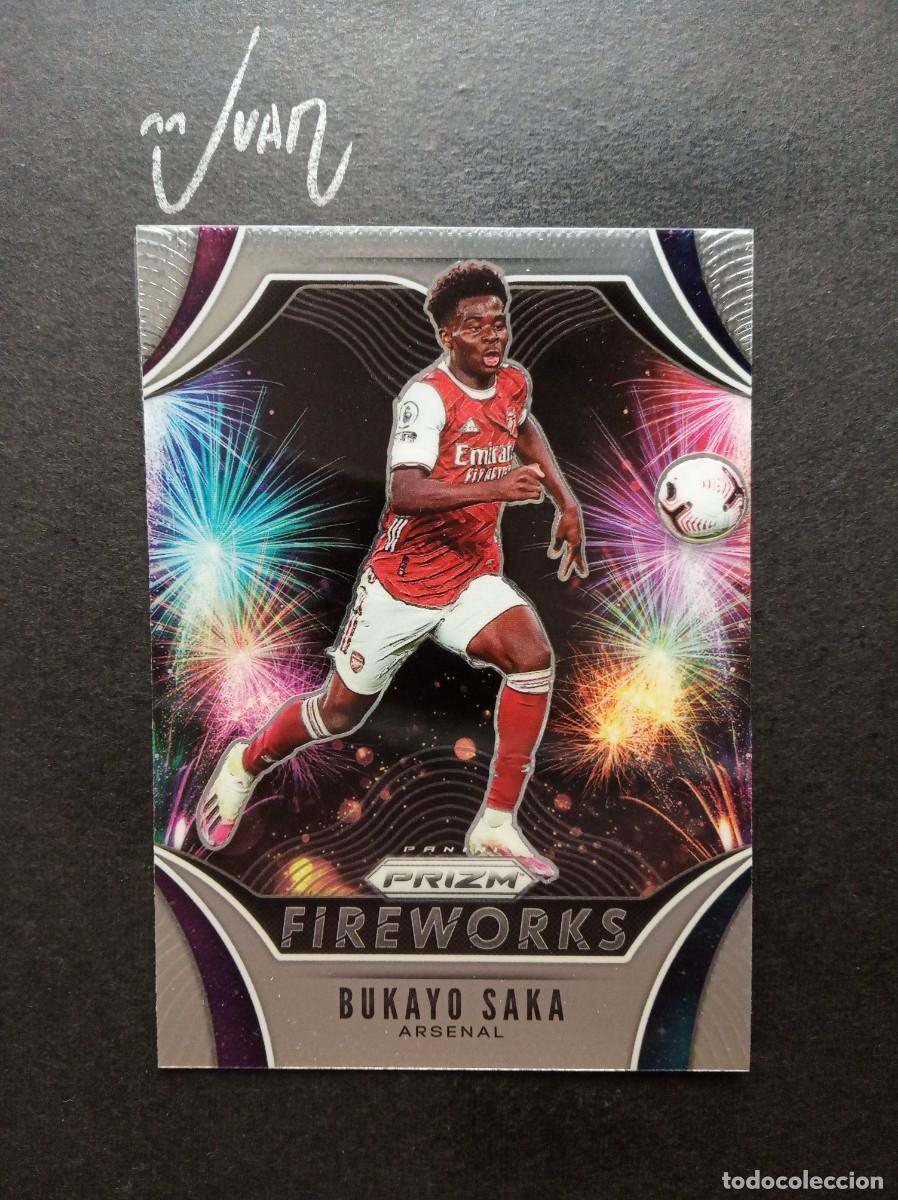 Football Stickers: N&ordm; 3 FIREWORKS BUKAYO SAKA ARSENAL INGLATERRA ⚽ PANINI &reg; PRIZM PREMIER LEAGUE 2020 2021 20 21