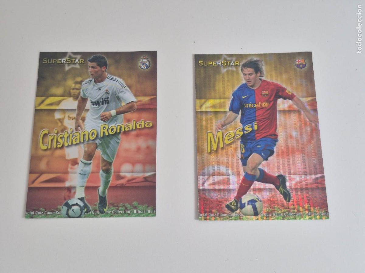 Cromos de F&uacute;tbol: LOTE CROMO FUTBOL MESSI JASPEADO 027 2009 + CRISTIANO RONALDO 052 CROMOS FOOTBALL LIGA