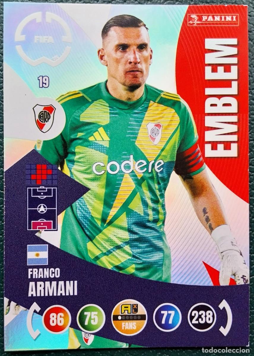 Cromos de F&uacute;tbol: 19 FRANCO ARMANI RIVER PLATE EMBLEM FICHAS ALBUM ADRENALYN XL FIFA CLUB WORLD CUP 2025
