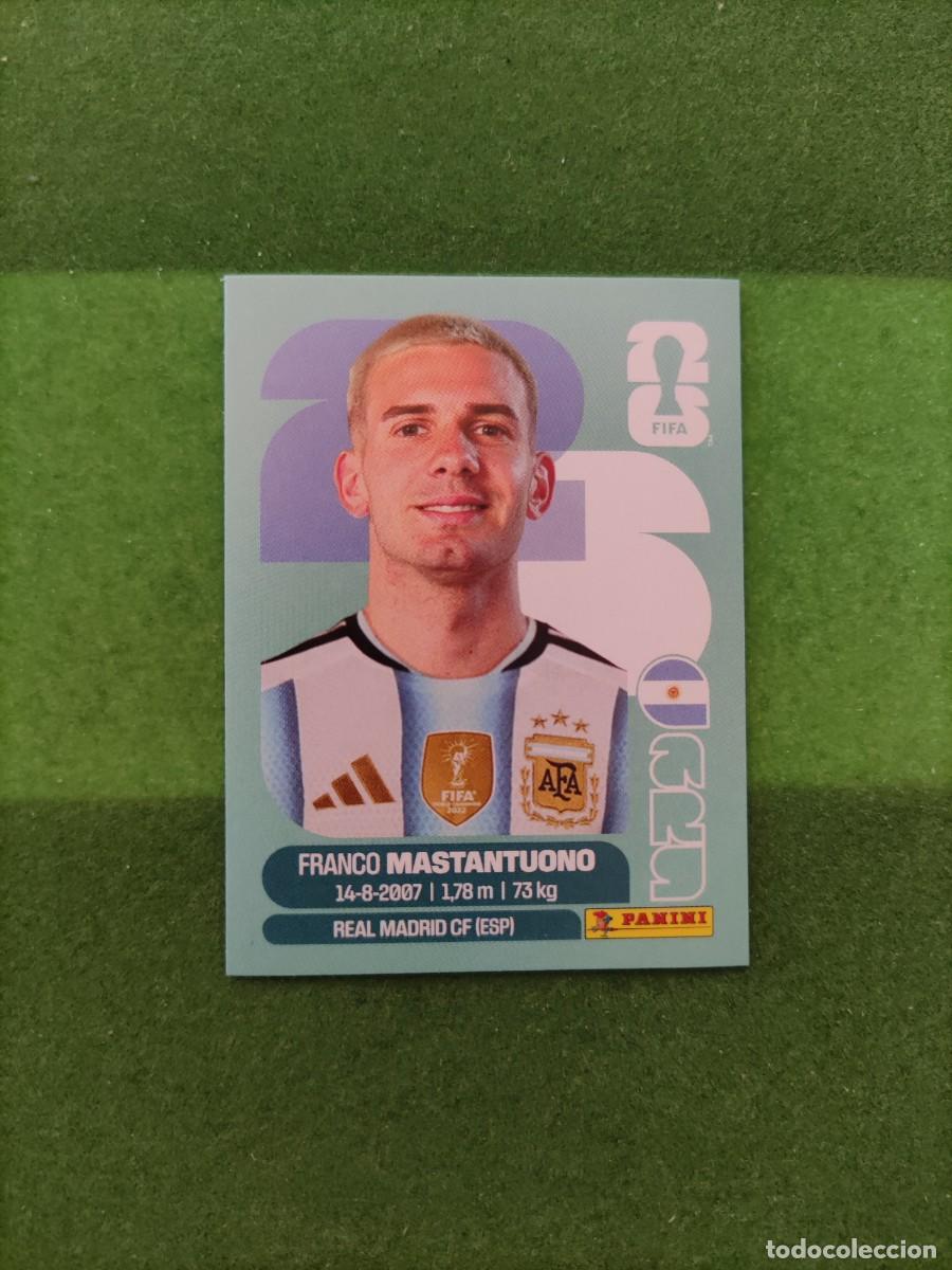 Cromos de F&uacute;tbol: Mastantuono Argentina ARG 15 Sticker Mundial 2026 FIFA World Cup / Sin pegar