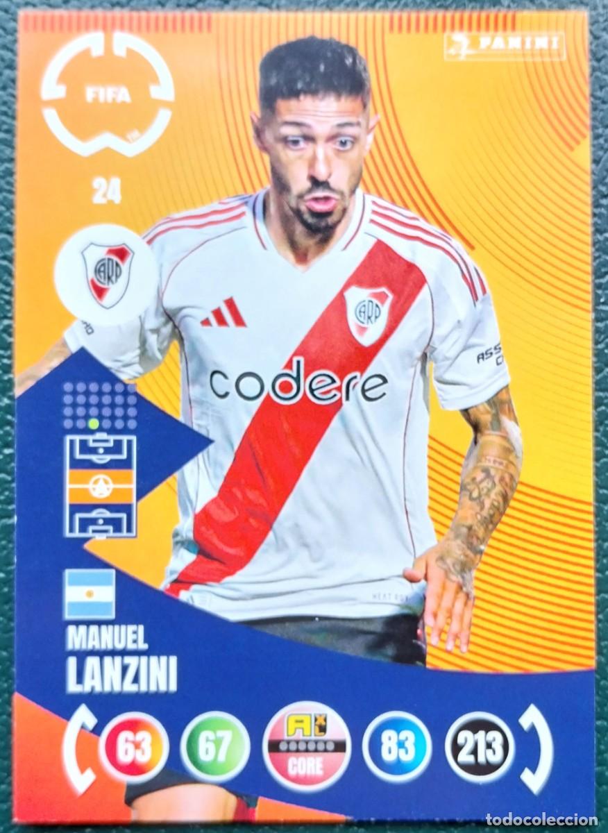 Football Stickers: 24 MANUEL LANZINI RIVER PLATE FICHAS ALBUM ADRENALYN XL FIFA CLUB WORLD CUP 2025