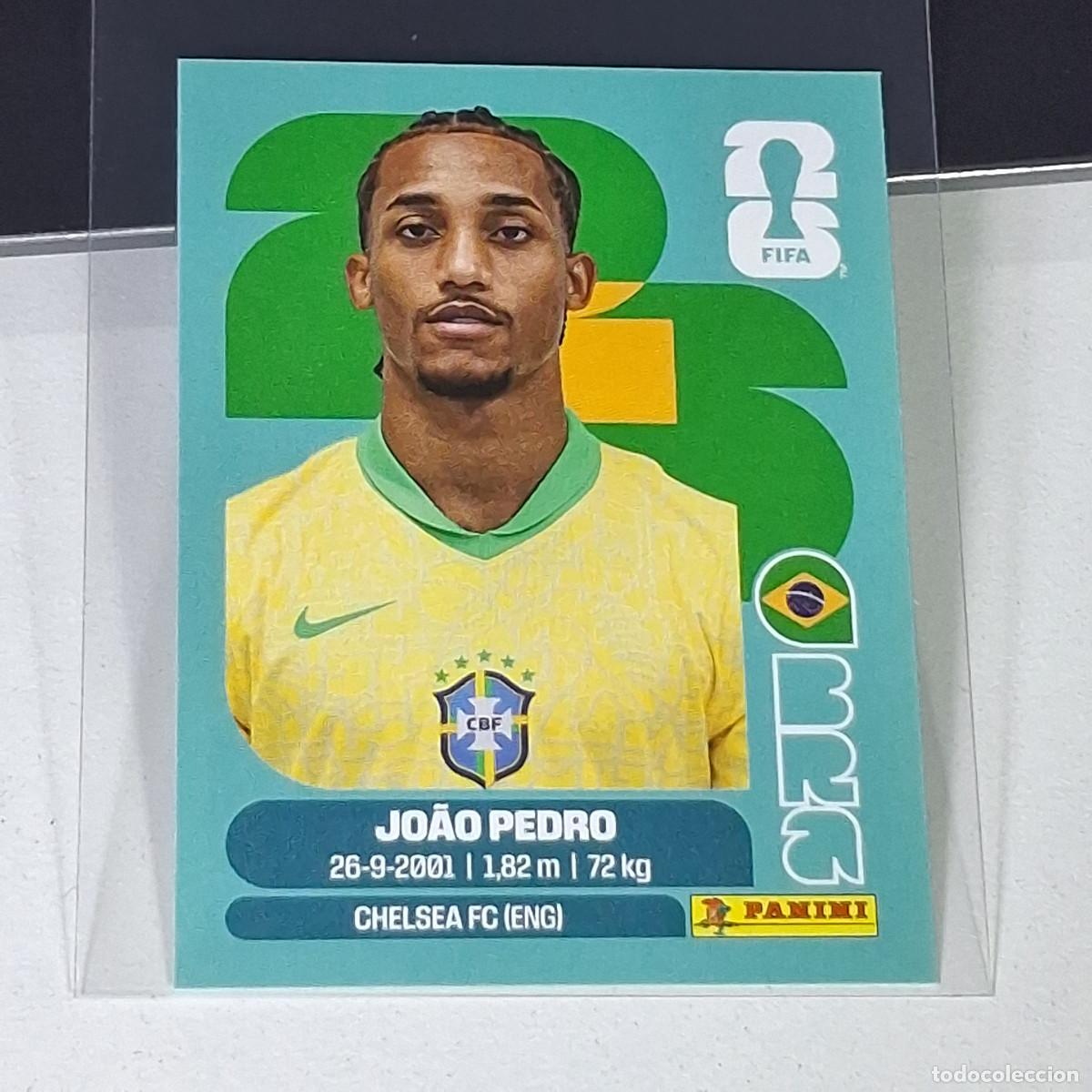 Cromos de F&uacute;tbol: A39 BRA16 JO&Atilde;O PEDRO 16 BRAZIL BRASIL BRA MUNDIAL FIFA WORLD CUP 2026 STICKER PANINI