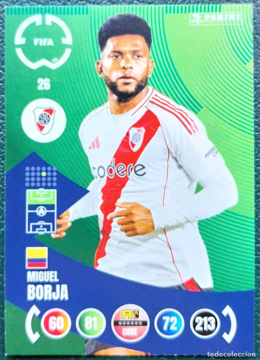 Cromos de F&uacute;tbol: 26 MIGUEL BORJA RIVER PLATE FICHAS ALBUM ADRENALYN XL FIFA CLUB WORLD CUP 2025