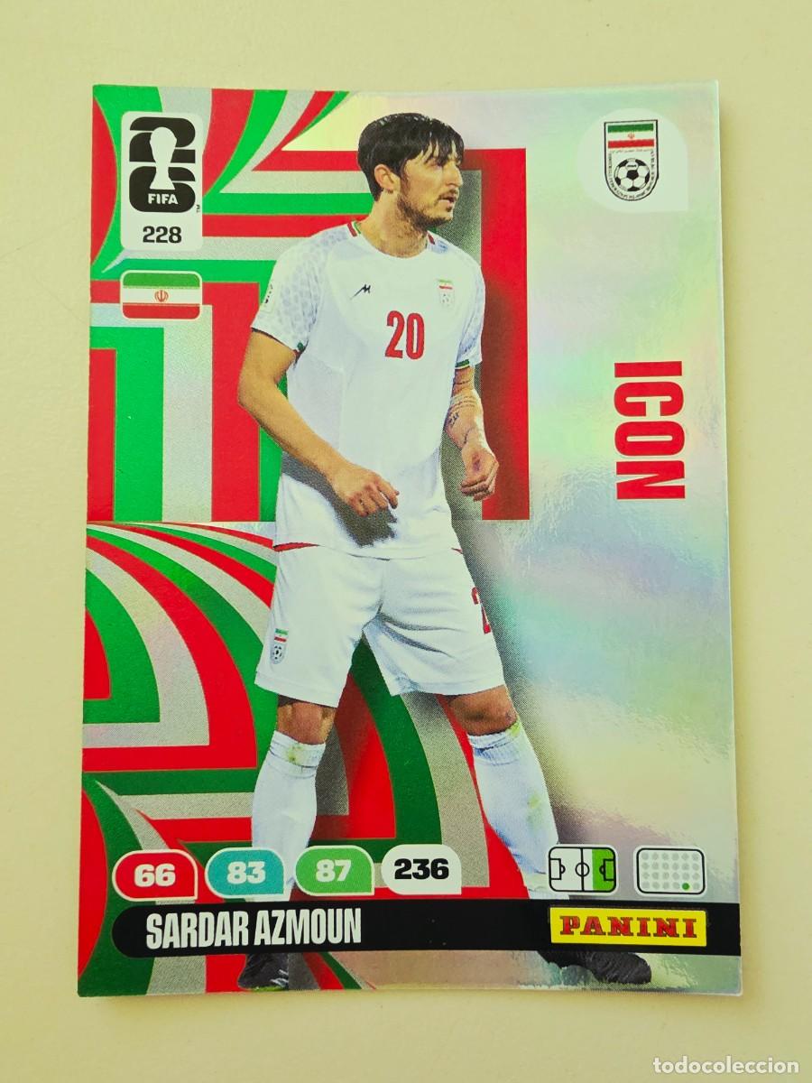 Cromos de F&uacute;tbol: 228 Sardar Azmoun, Icon, Rep&uacute;blica Isl&aacute;mica de Ir&aacute;n, Panini Adrenalyn XL Fifa World Cup 2026 Mundial