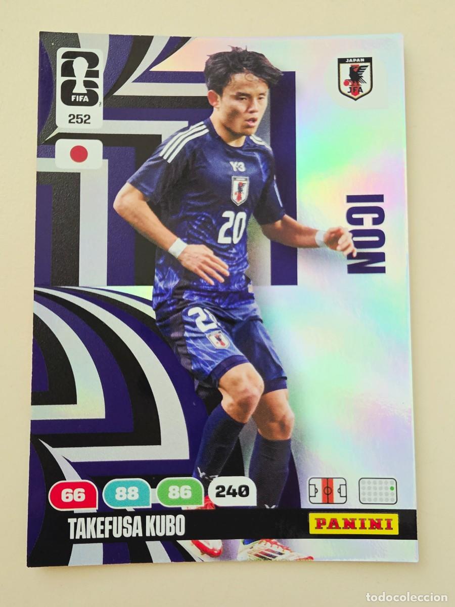 Cromos de F&uacute;tbol: 252 Takefusa Kubo, Icon, Jap&oacute;n, Panini Adrenalyn XL Fifa World Cup 2026 Mundial 26