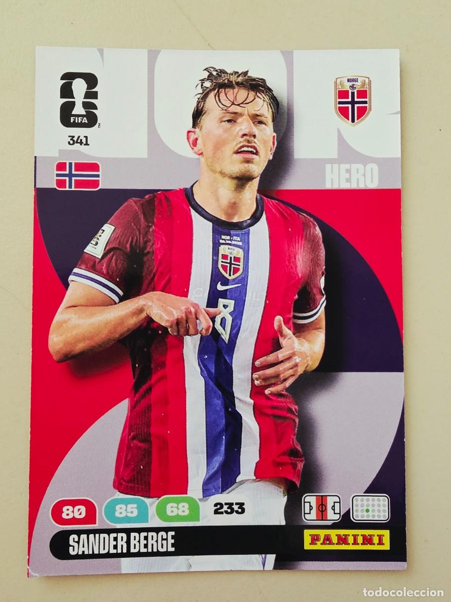 Cromos de F&uacute;tbol: 341 Sander Berge, Hero, Noruega, Panini Adrenalyn XL Fifa World Cup 2026 Mundial 26