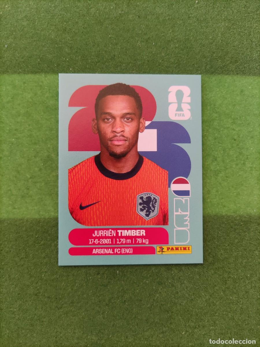 Cromos de F&uacute;tbol: Timber Pa&iacute;ses Bajos NED 5 Sticker Mundial 2026 FIFA World Cup / Sin pegar