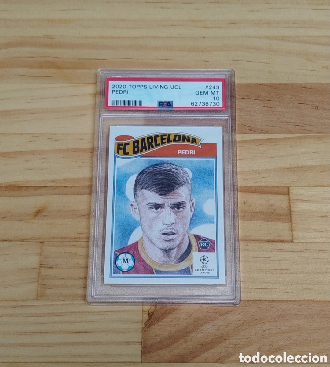Cromos de F&uacute;tbol: Carta Pedri 2020 Topps Living UCL PSA 10