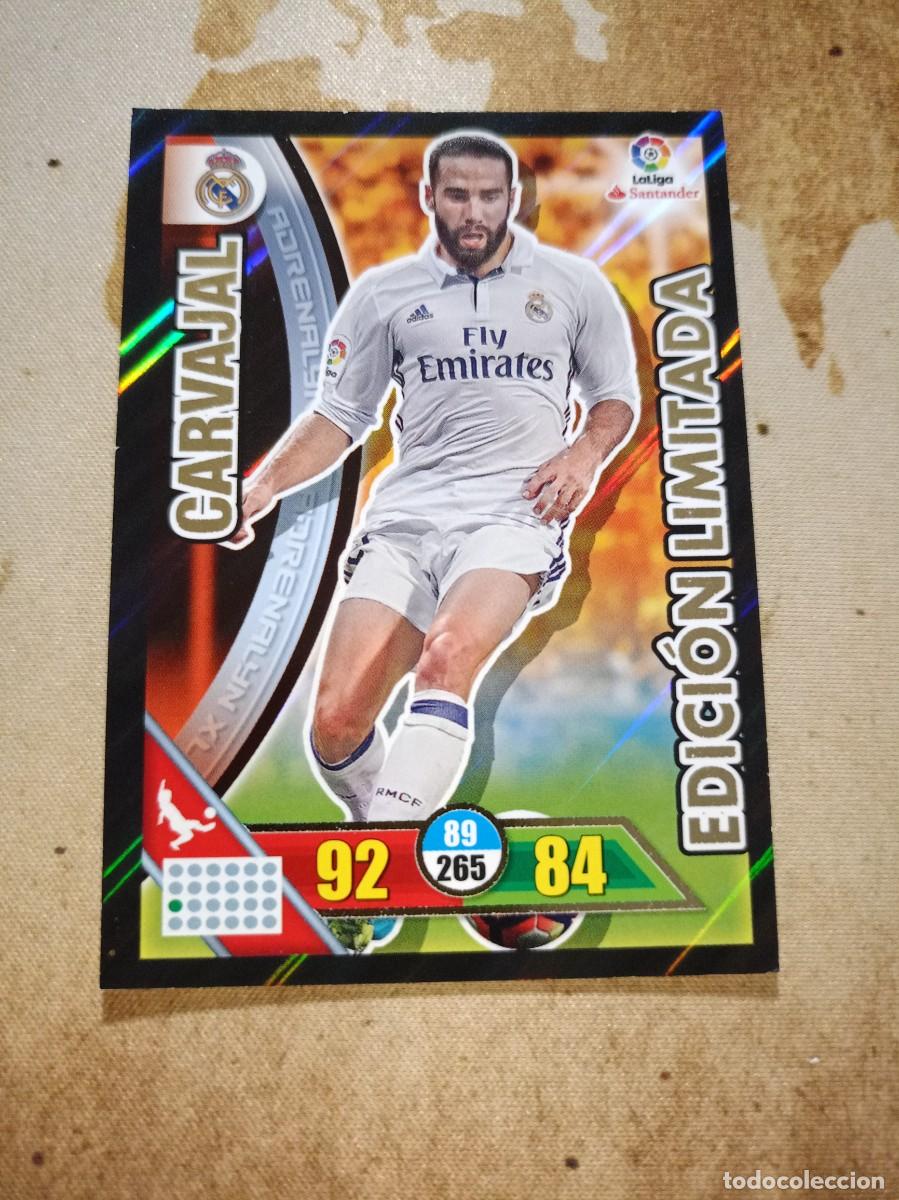 Cromos de F&uacute;tbol: Edici&oacute;n limitada CARVAJAL Adrenalyn 2016-17