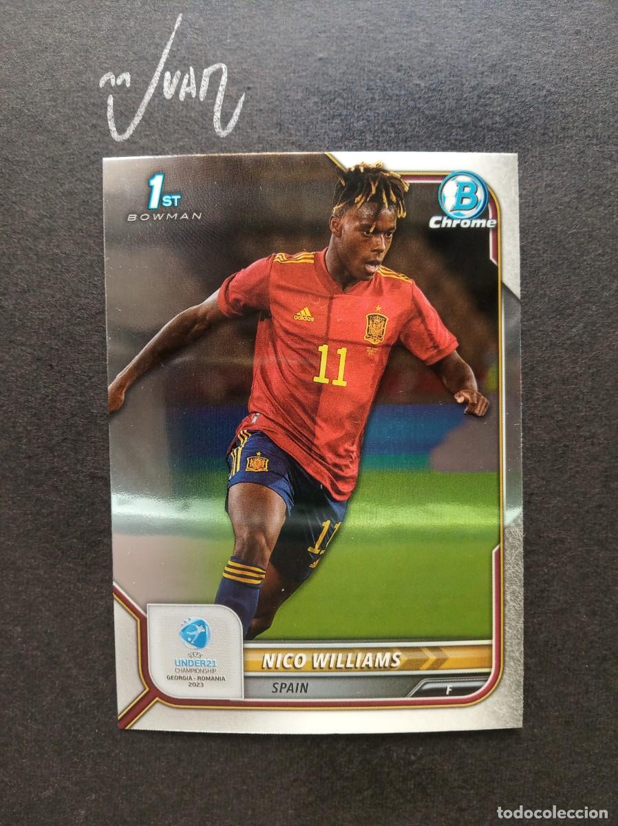 Football Stickers: N&ordm; 131 NICO WILLIAMS ESPA&Ntilde;A ATHLETIC CLUB BILBAO ⚽ TOPPS &reg; BOWMAN 1ST CHROME UEFA UNDER 21 2023