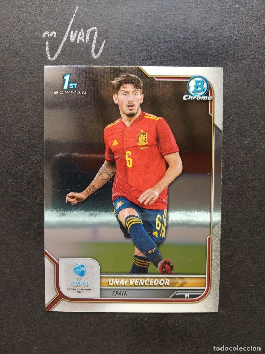 Football Stickers: N&ordm; 118 UNAI VENCEDOR ESPA&Ntilde;A ATHLETIC CLUB BILBAO ⚽ TOPPS &reg; BOWMAN CHROME UEFA EURO UNDER 21 2023 23
